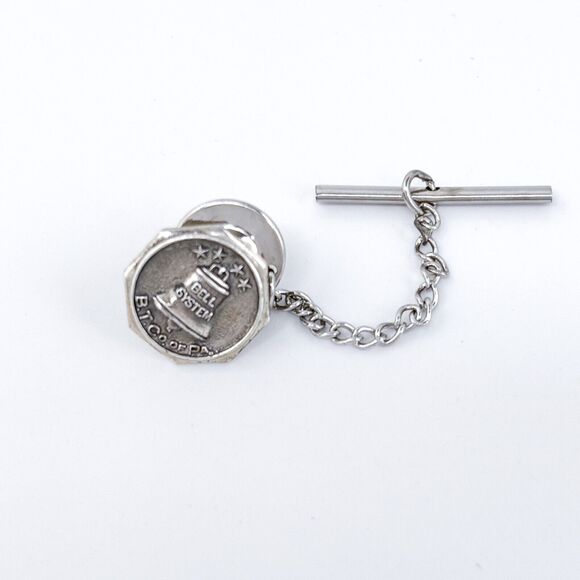 Vintage Sterling Silver Bell System B.T. Co. of PA Tie Pin - Picture 1 of 7